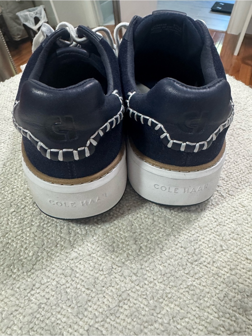 Cole Haan GrandPrø Suede Sneakers Navy Blue Size 8.5 | Like New - Picture 5 of 7